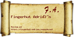Fingerhut Adrián névjegykártya