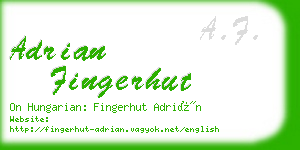 adrian fingerhut business card